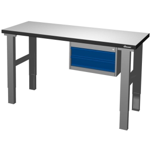 Arbetsbord S 500 K2, Grå Laminat O Hurts 2 L, 2000X600x42mm