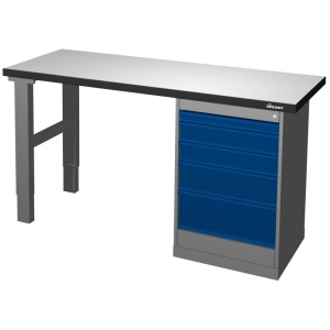 Arbetsbord S 500 K4 Grå Laminat O Hurts 5 L. 1600X600x42mm