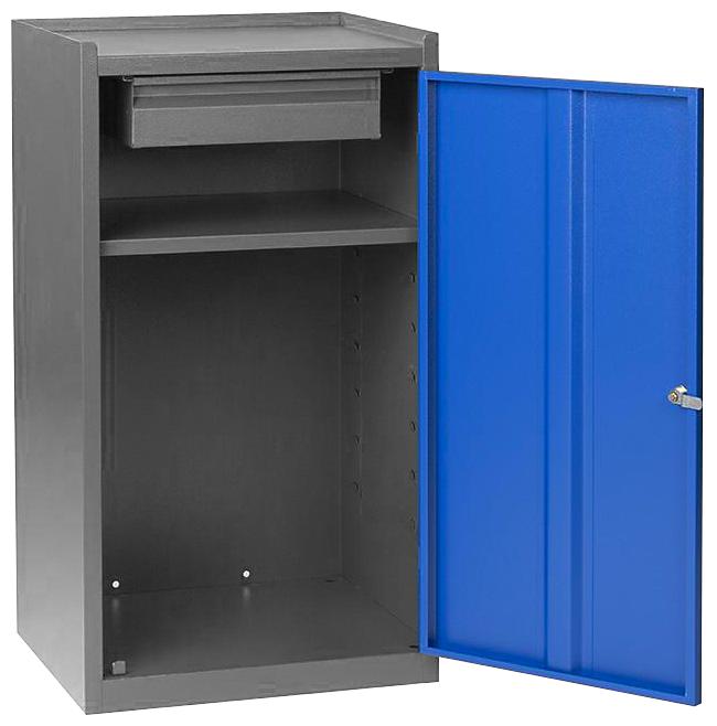 Verkstadsskåp Grå/Blå Ral7037/5005 H900xb500xd450mm