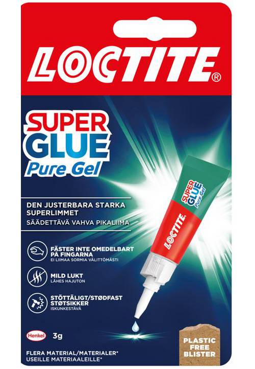 LIM SNABB SUPER GLUE LOCTITE PURE GEL TUBE 3G - Bild 2