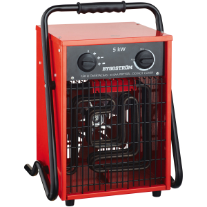 BYGGVÄRMEFLÄKT BYGG-STRÖM 5KW 400V IP24 RÖD