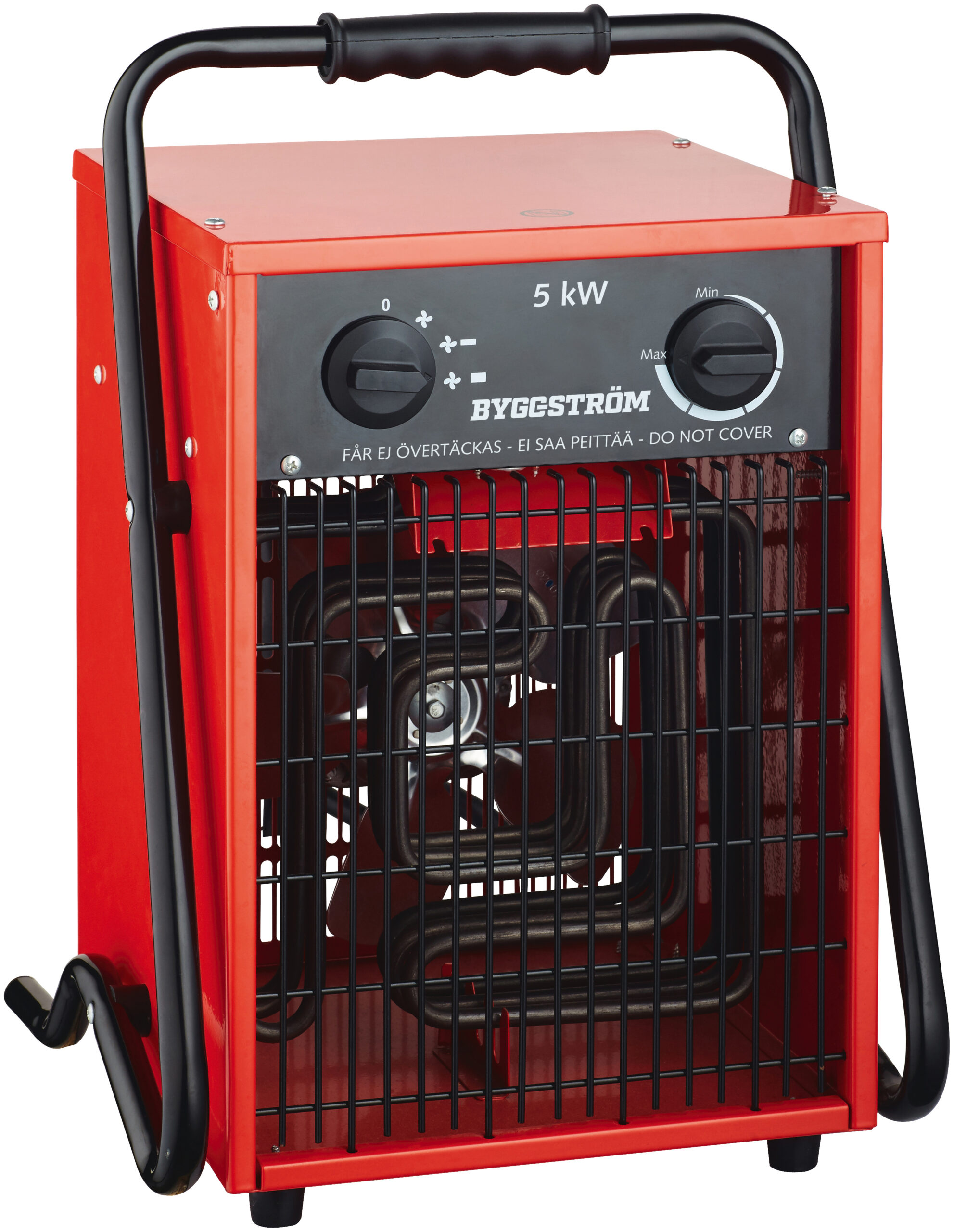 BYGGVÄRMEFLÄKT BYGG-STRÖM 5KW 400V IP24 RÖD