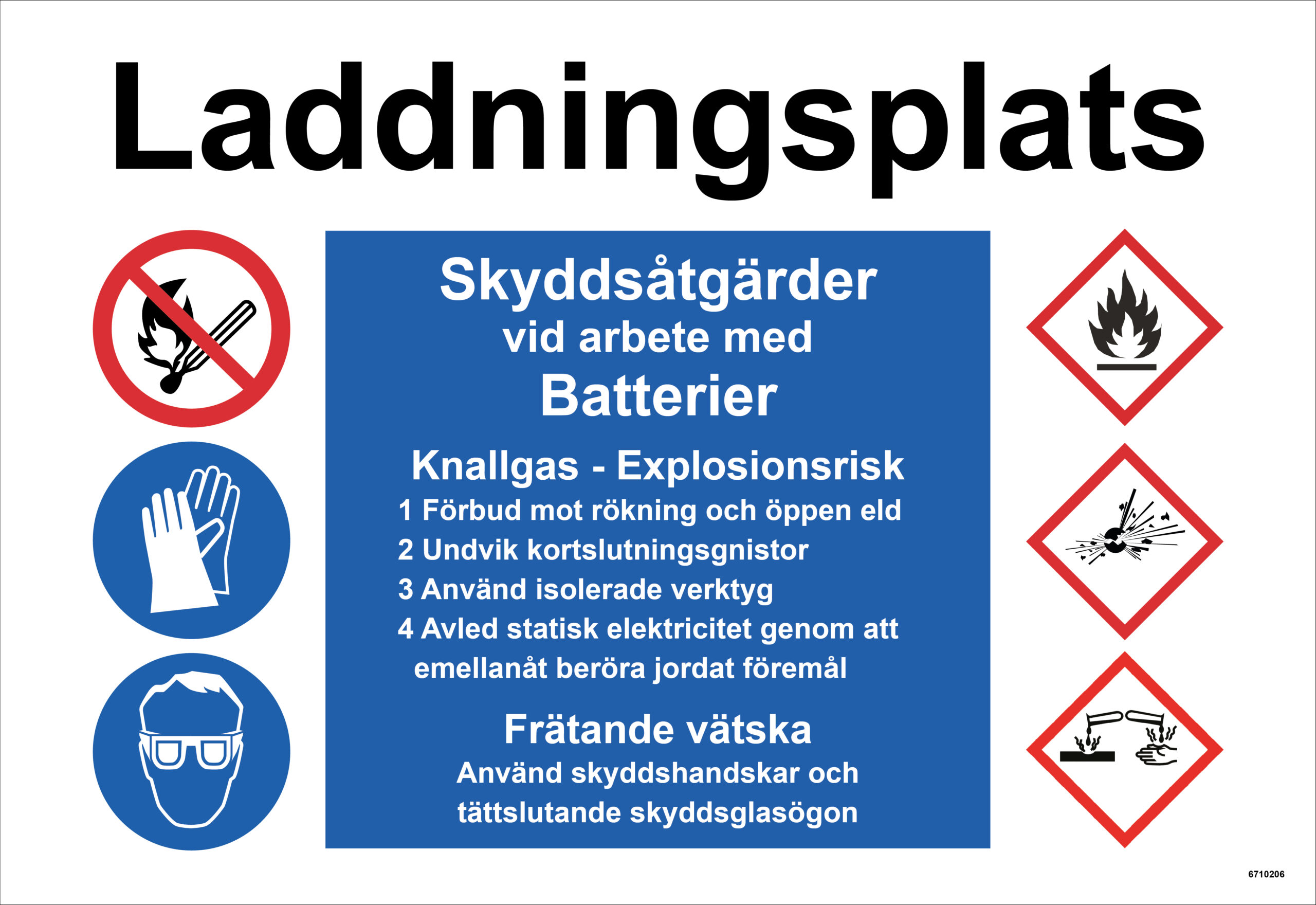 SKYLT UNIGRAPHICS KOMBISKYLT LADDNINGSPLATS PLAST 400X275MM