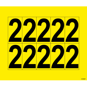 DEKAL UNIGRAPHICS MÄRKNING 45MM SIFFRAN 2 165X140MM