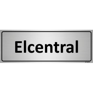 SKYLT UNIGRAPHICS ELCENTRAL ALUMINIUM 225X80MM