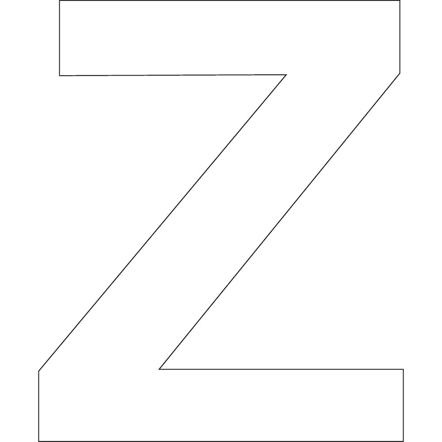 Vit Z - Bokstäver och siffror - 6x30 mm