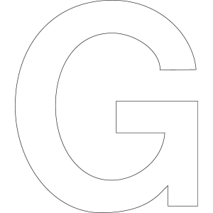 Vit G - Bokstäver och siffror - 40x180 mm