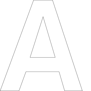 Vit A - Bokstäver och siffror - 52x270 mm