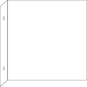 Vinkelfäste för flaggskylt - Väggfäste - 210x210 mm