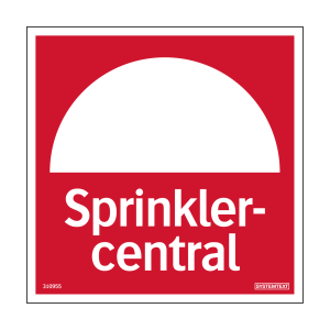 Sprinklercentral - Skylt - 150x150 mm