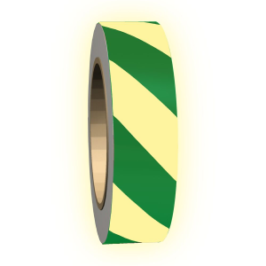 GlowLite™ efterlysande stripe gul/grön - Skylt - 10 m x 40 mm