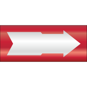 Rörmärkning Brandskydd, röd med egen text, Flo-Code - Skylt - 10 m x 160 mm