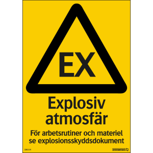 Explosiv atmosfär - Skylt - 210x297 mm