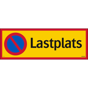 Parkering förbjuden lastplats - Skylt - 594x210 mm