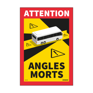 Bussdekal Angles morts - Skylt - 170x250 mm