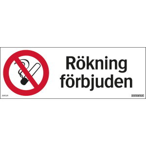 Rökning förbjuden - Skylt - 297x105 mm