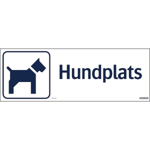 Hundplats - Skylt - 420x148 mm