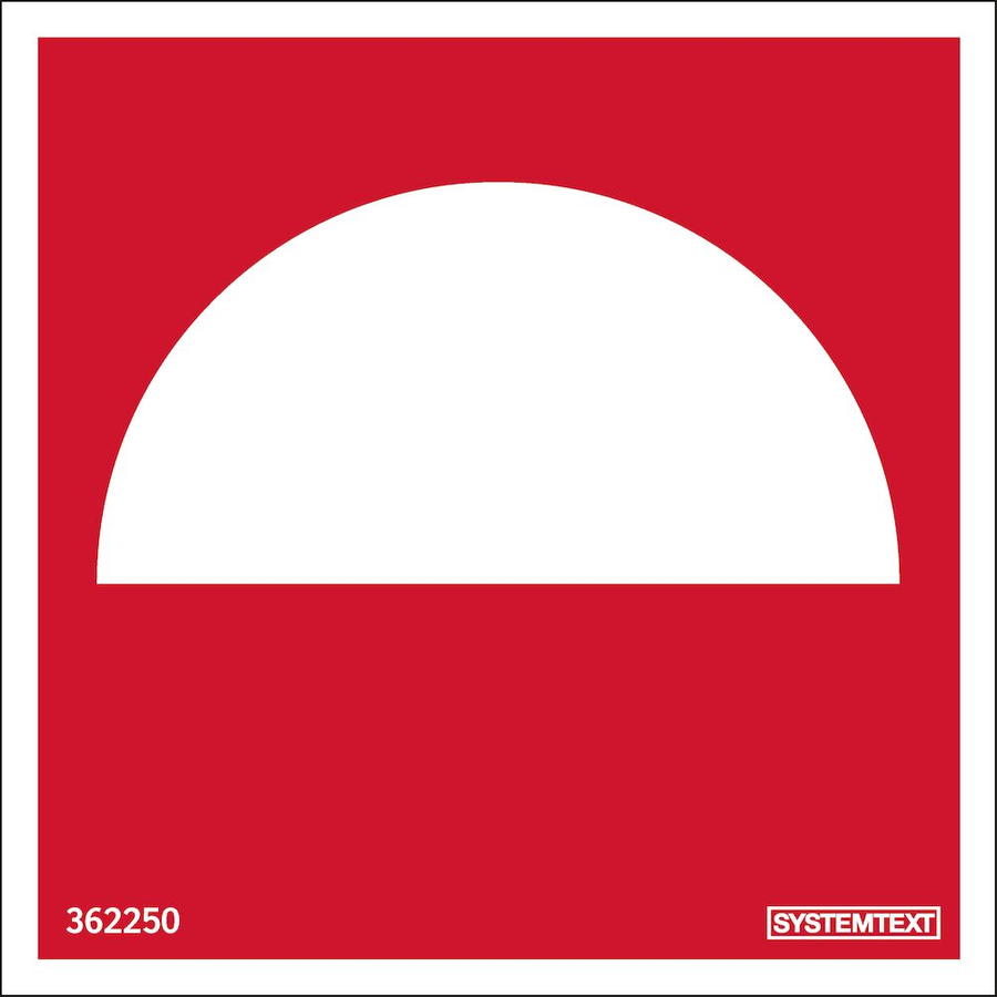 Brandsymbol Halvmåne - Skylt - 80x80 mm