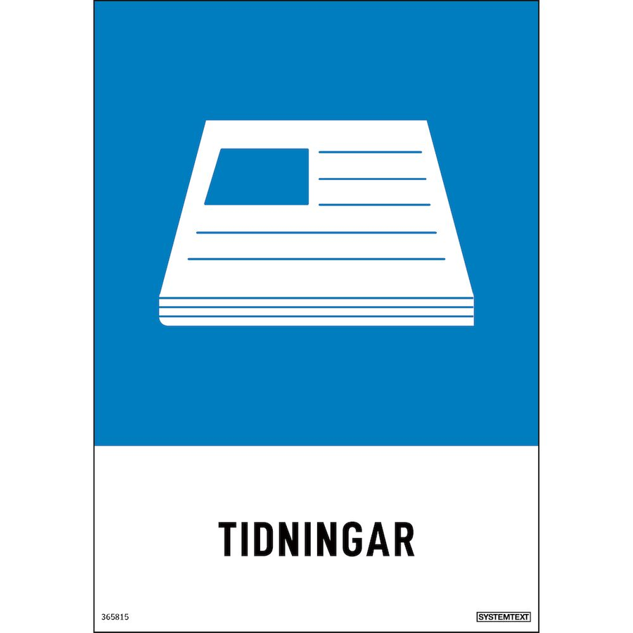 Tidningar - Återvinningsdekaler - 148x210 mm