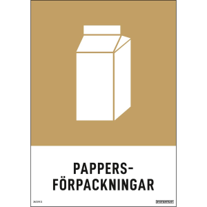Pappersförpackningar - Återvinningsdekaler - 148x210 mm