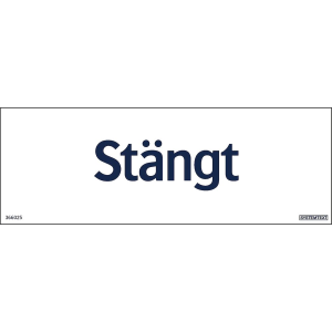 Stängt - Skylt - 210x74 mm
