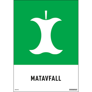Matavfall - Återvinningsdekaler - 148x210 mm