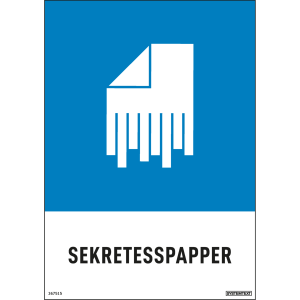 Sekretesspapper - Återvinningsdekaler - 148x210 mm