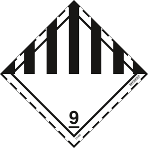 ADR Övriga farliga ämnen och föremål nr 9 - ADR-märkning - 100x100 mm