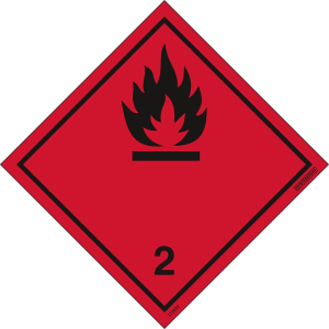 ADR Brandfarlig gas nr 2.1 - ADR-märkning - 100x100 mm