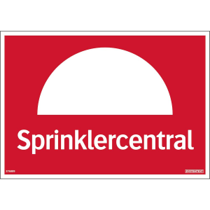 Sprinklercentral - Skylt - 148x105 mm