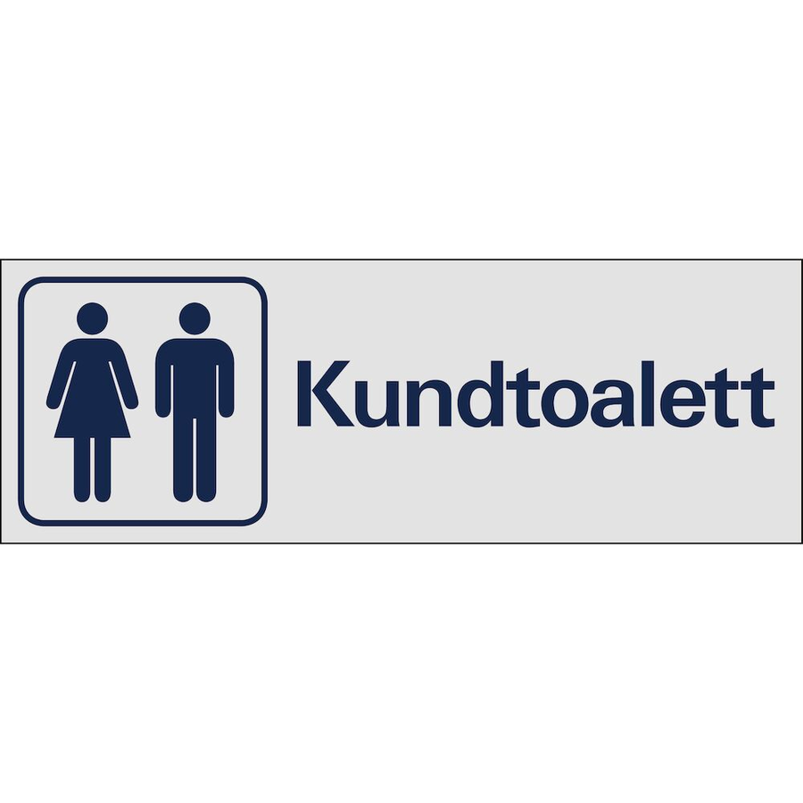 Kundtoalett - Skylt - 225x80 mm