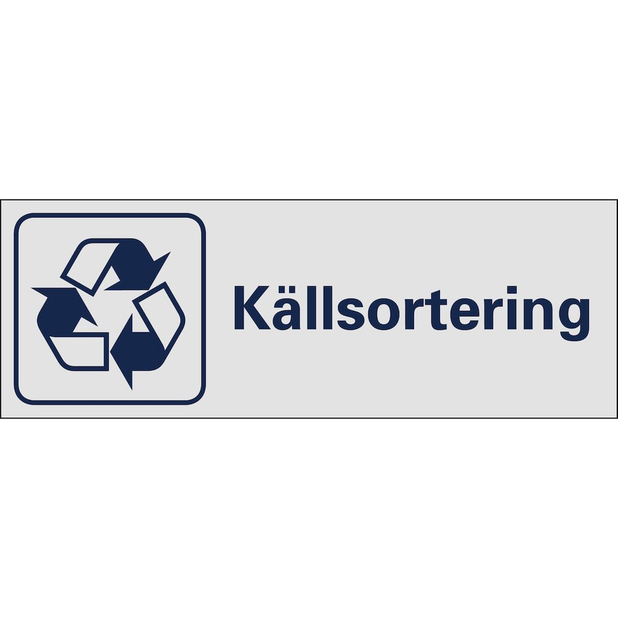 Källsortering - Skylt - 225x80 mm