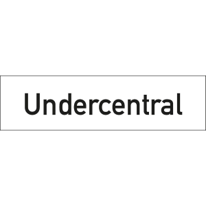 Hänvisningsskylt graverad undercentral - Skylt - 150x40 mm