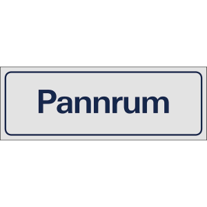 Pannrum - Skylt - 225x80 mm