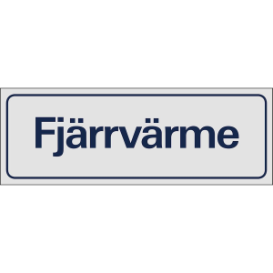 Fjärrvärme - Skylt - 225x80 mm