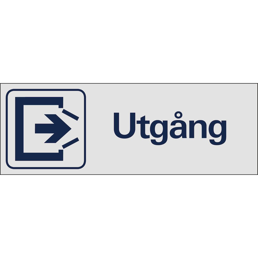 Utgång - Skylt - 225x80 mm