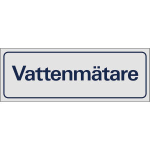 Vattenmätare - Skylt - 225x80 mm