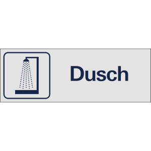 Dusch - Skylt - 225x80 mm