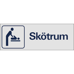 Skötrum - Skylt - 225x80 mm