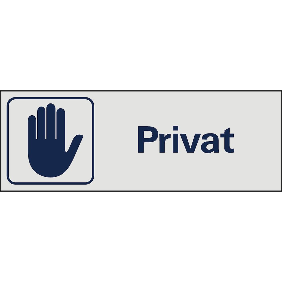 Privat - Skylt - 225x80 mm
