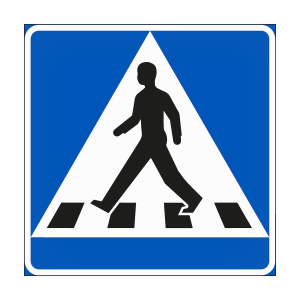 Övergångsställe - B3-1 - Skylt - 600x600 mm
