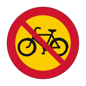 Förbud mot trafik med cykel & moped klass 2 - Skylt - 600x600 mm