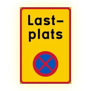 Lastplats - C40-1 - Skylt - 400x600 mm