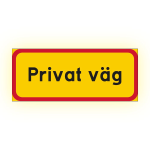 Privat väg - Skylt - 480x200 mm