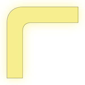 GlowLite™ hörn/trappstegmarkering - Skylt - 100x100 mm