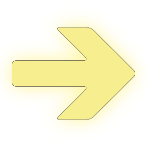 GlowLite™ pil - Skylt - 160x120 mm