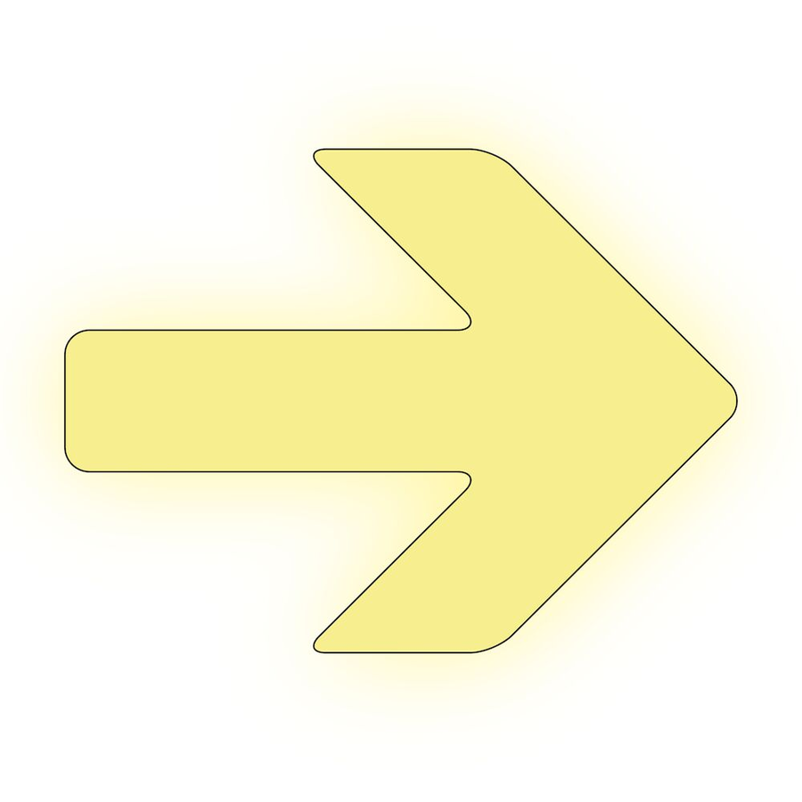 GlowLite™ pil - Skylt - 160x120 mm