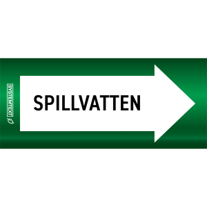 Rörmärkning Indoor Spillvatten - VVS - 10 m x 160 mm