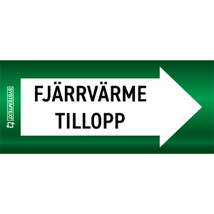 Rörmärkning Recycled Fjärrvärme tillopp - VVS - 10 m x 160 mm