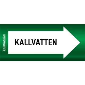 Rörmärkning Recycled Kallvatten - VVS - 10 m x 160 mm